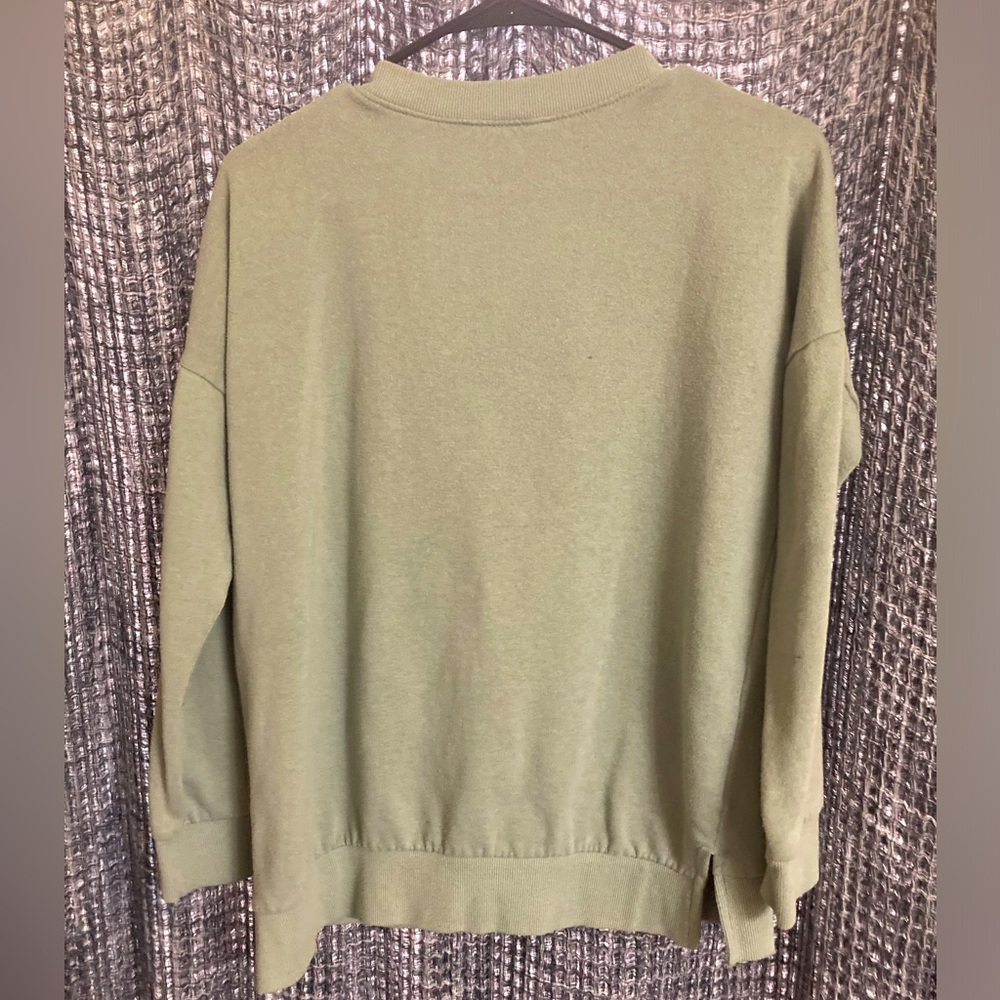 Arizona Jean Co. lace up sweatshirt light green size XS - Picture 3 of 5